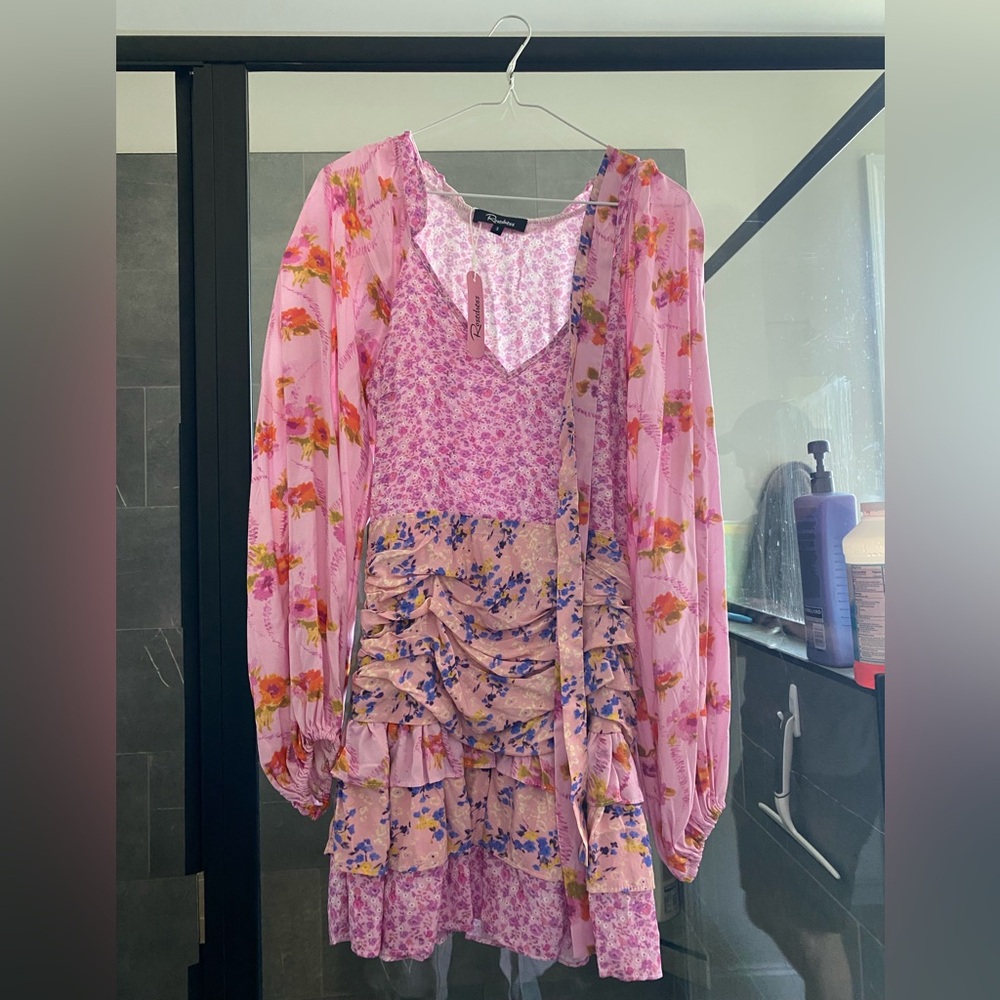 Floral Pink and Purple Dress-love shack fancy